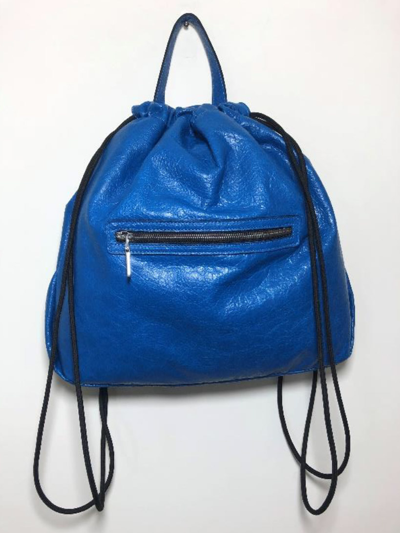 Zaino in pelle blu elettrico