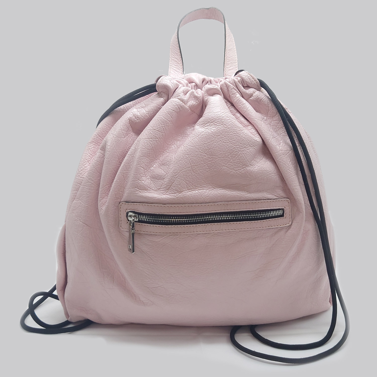 Zaino in pelle rosa