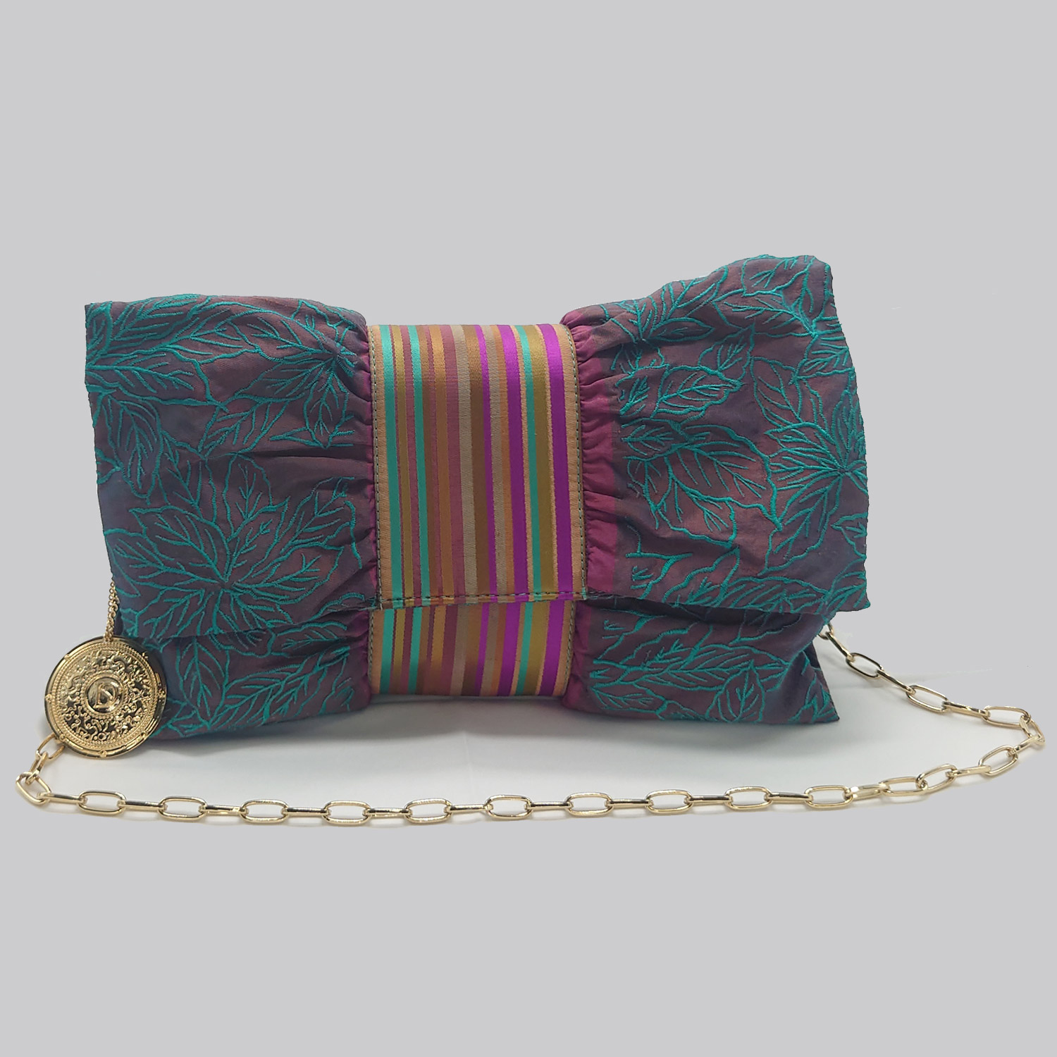 Borsa in cotone e seta